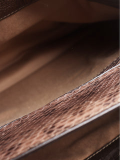 Brown Signature leather shoulder bag