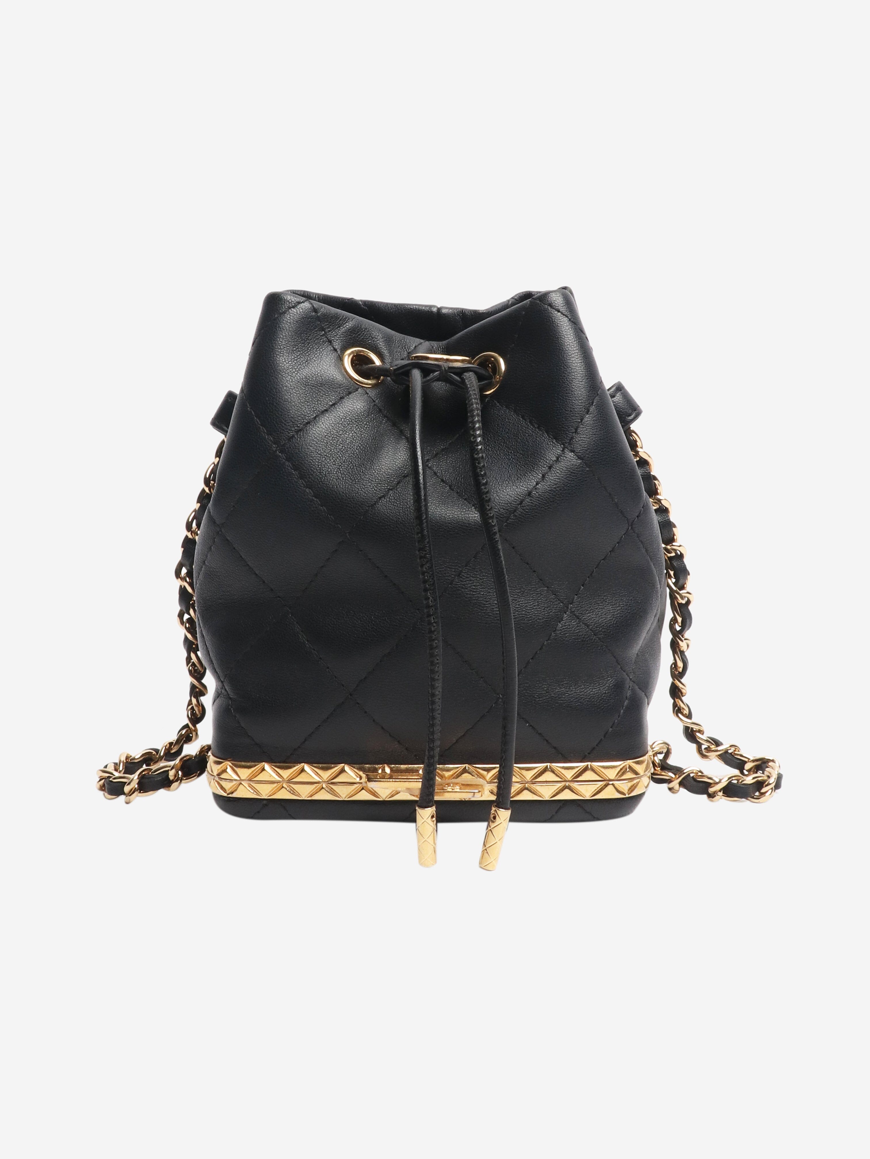 Black 2022 mini drawstring bucket bag Cross-body bags Chanel 