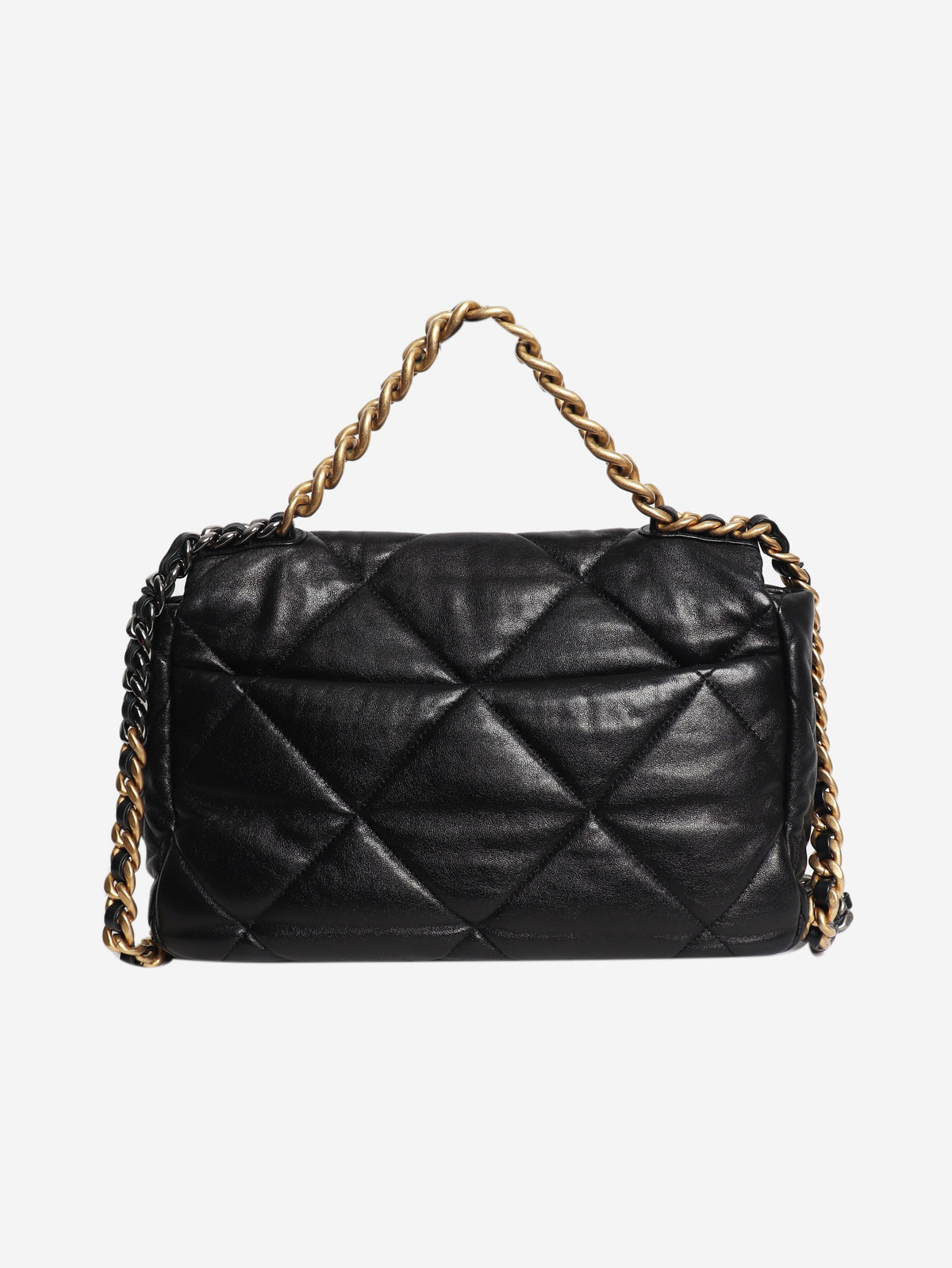 Black 19 lambskin quilted chain shoulder bag Shoulder bags Chanel 