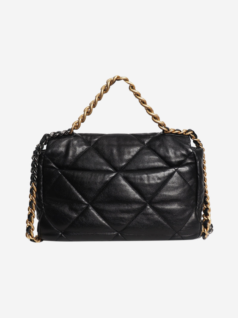 Black 19 lambskin quilted chain shoulder bag Shoulder bags Chanel 