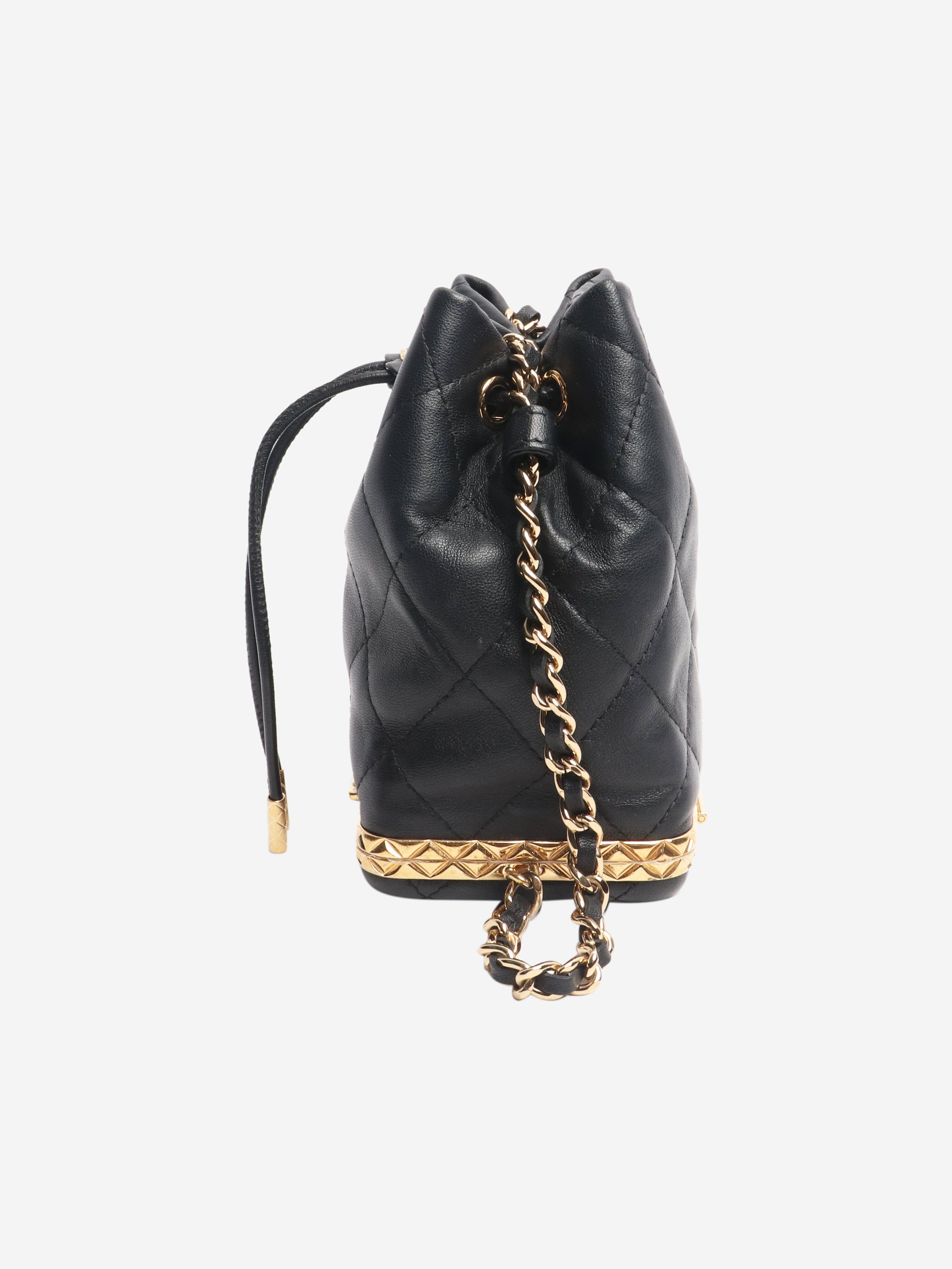 Black 2022 mini drawstring bucket bag Cross-body bags Chanel 