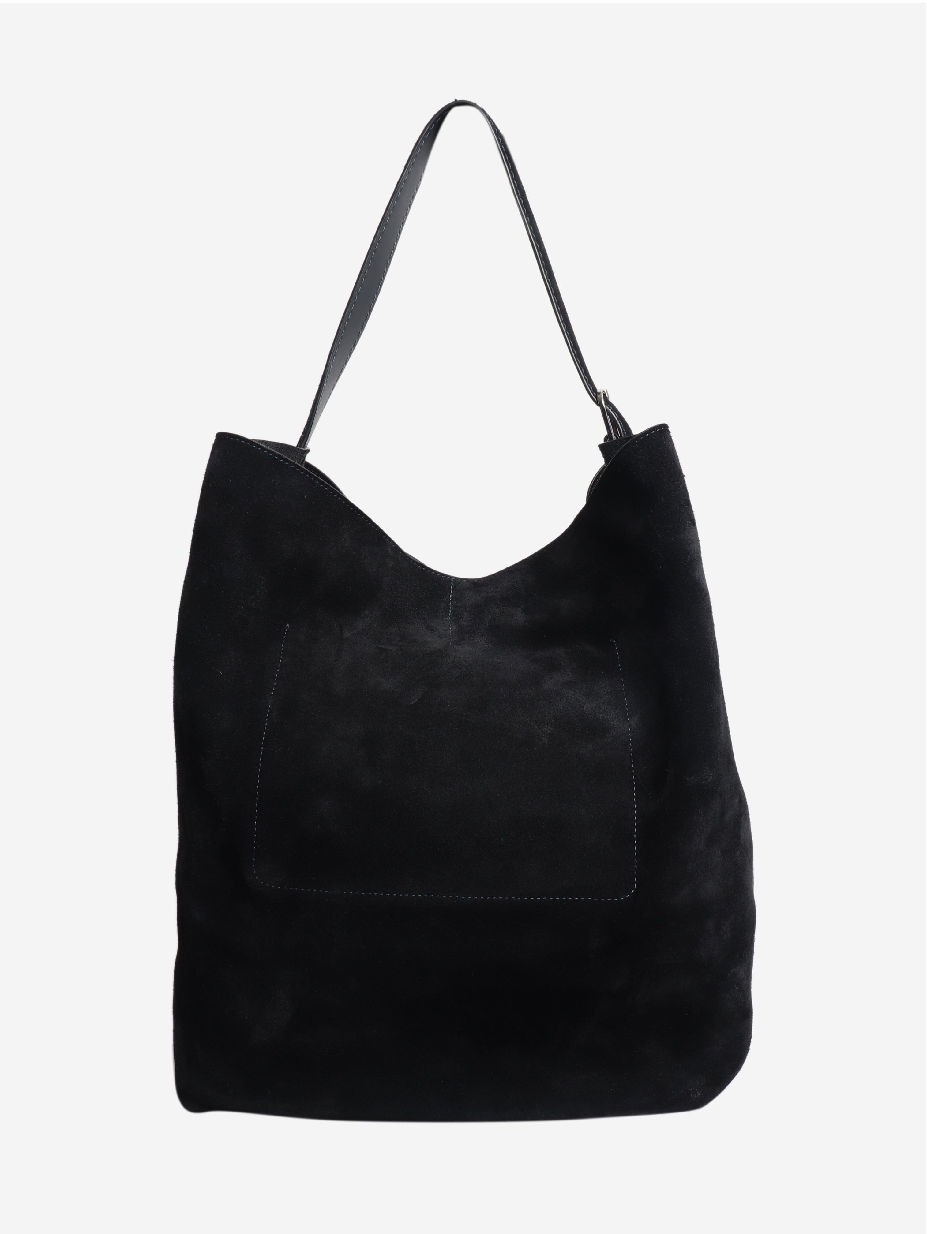 Navy suede shoulder bag Shoulder bags Toteme 