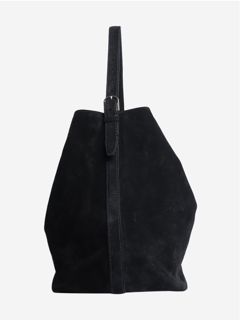 Navy suede shoulder bag Shoulder bags Toteme 