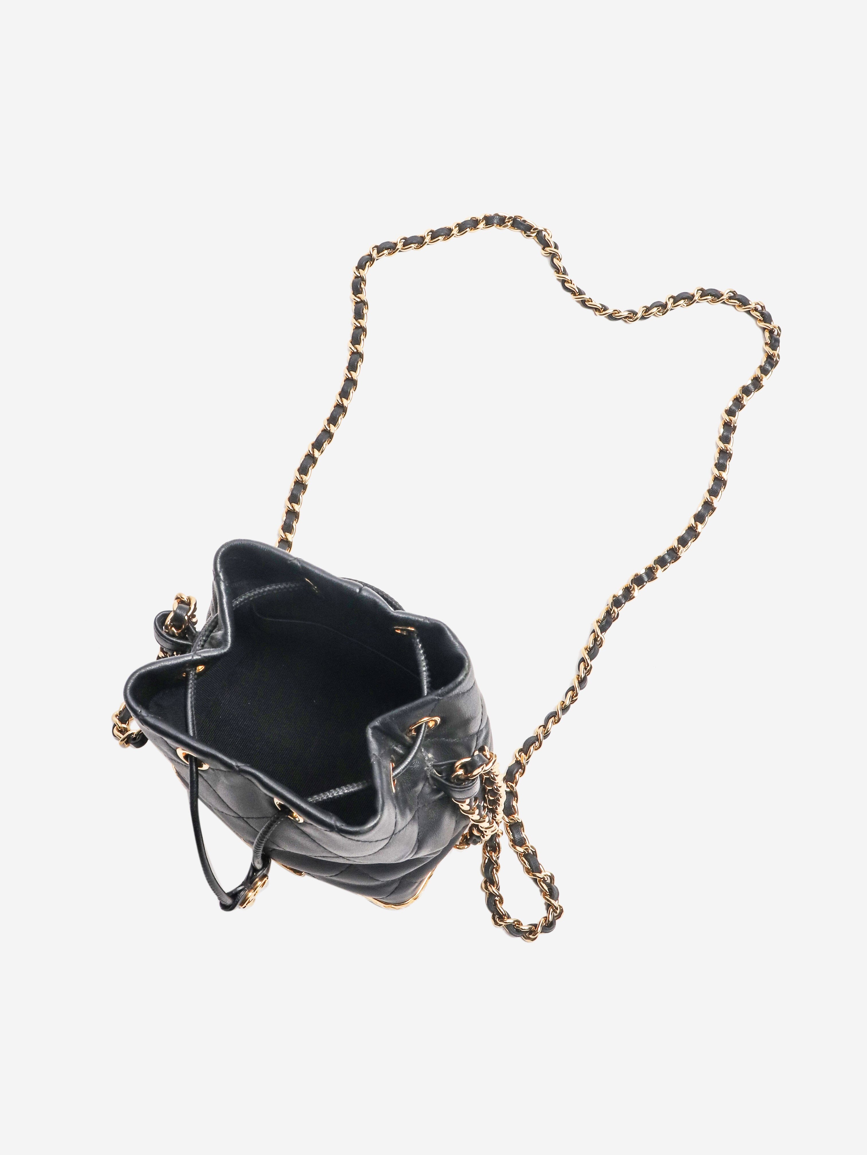 Black 2022 mini drawstring bucket bag Cross-body bags Chanel 