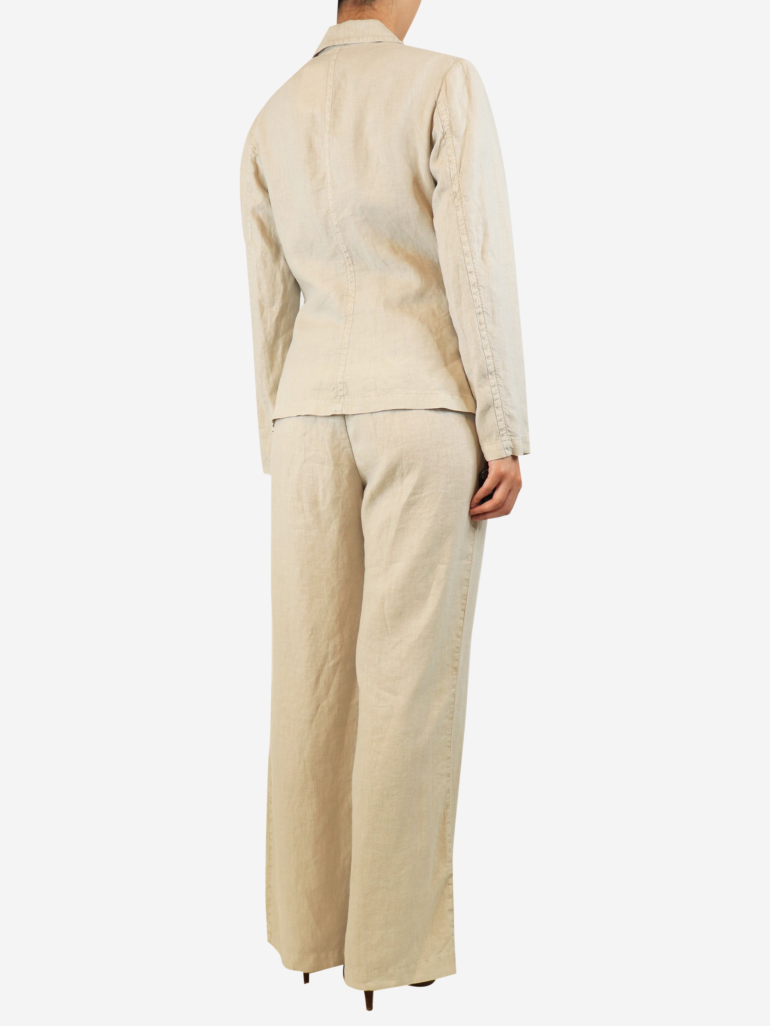 Neutral linen two-piece suit set - size M Sets James Perse 