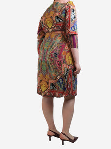 Etro Long sleeve paisley midi dress - size UK 14