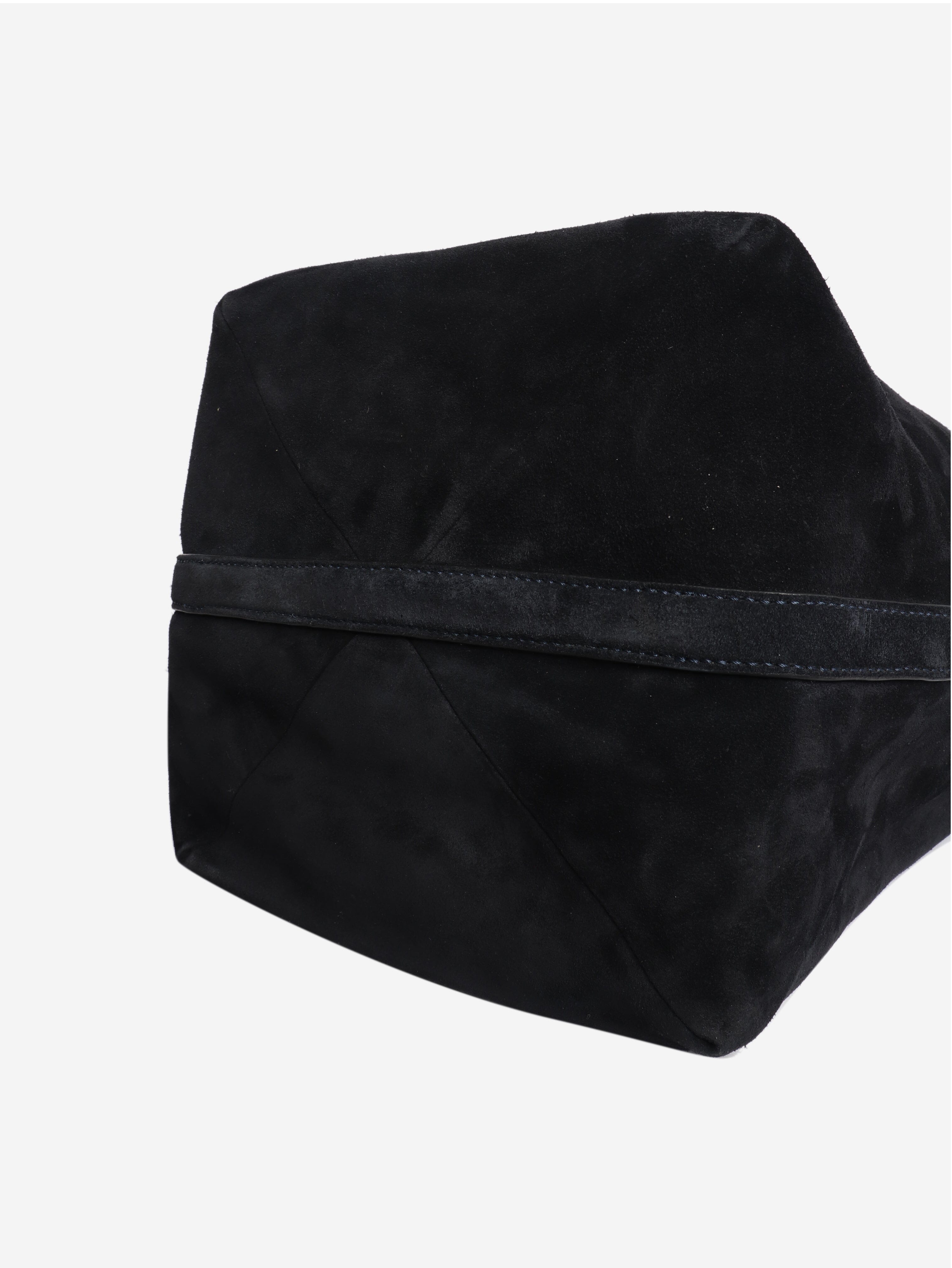 Navy suede shoulder bag Shoulder bags Toteme 