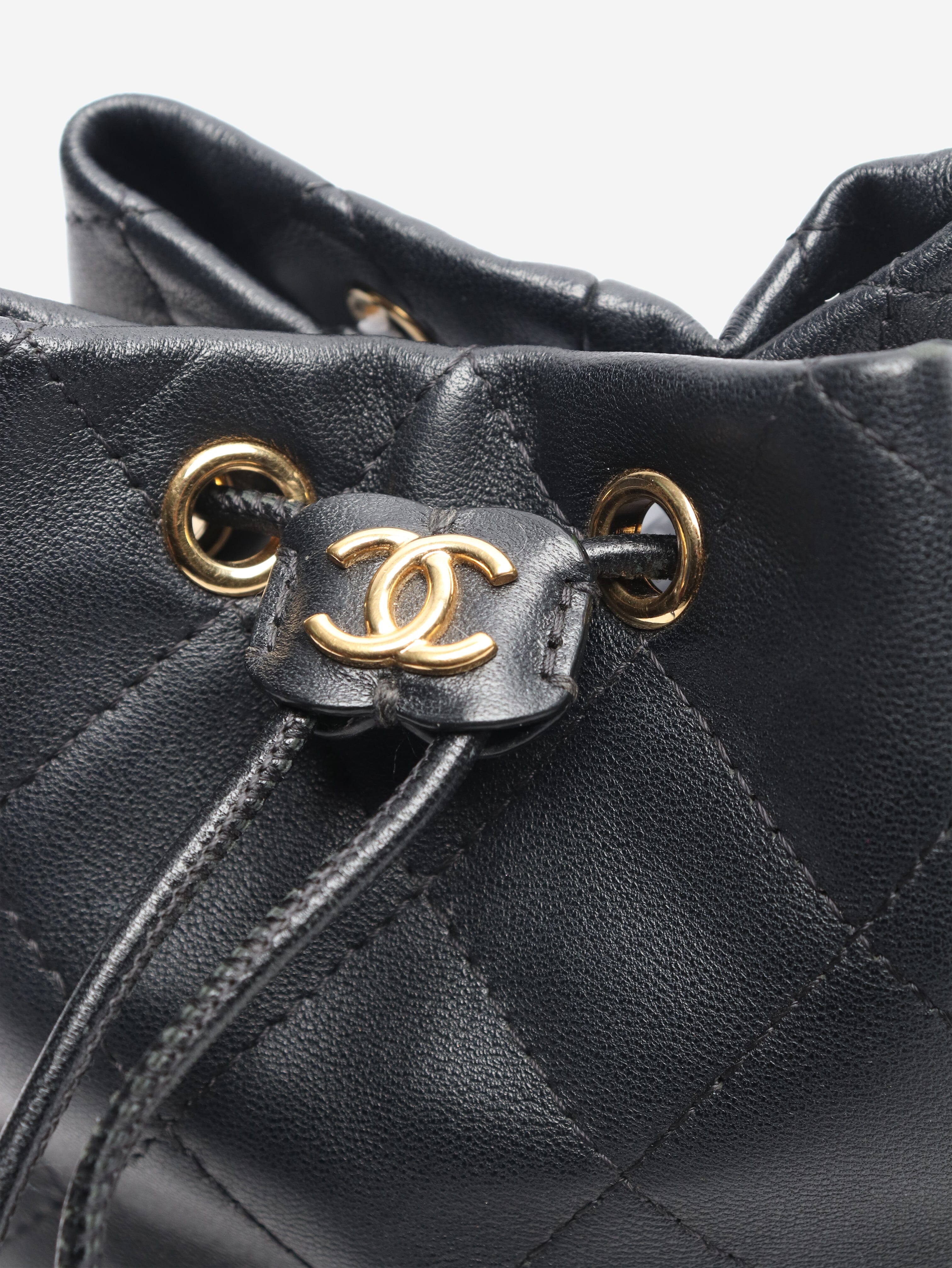 Black 2022 mini drawstring bucket bag Cross-body bags Chanel 