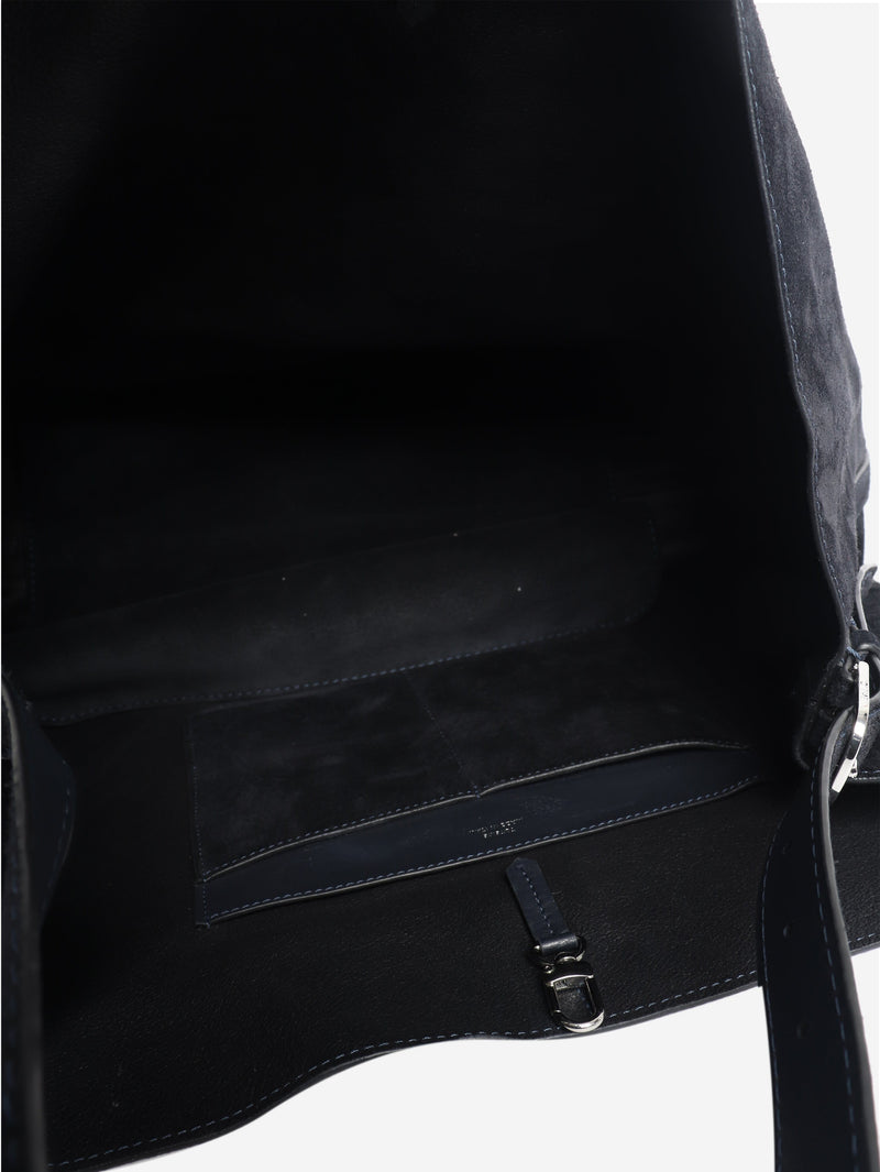 Navy suede shoulder bag Shoulder bags Toteme 