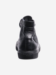 Saint Laurent Black crinkled leather trainers - size EU 36