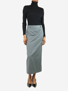 The Frankie Shop Grey tailored maxi pencil skirt - size S