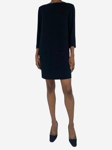 The Row Black pocket midi dress - size UK 6