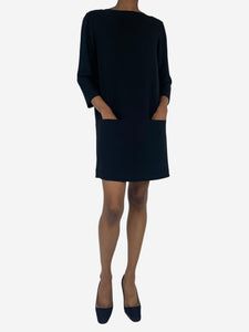 The Row Black pocket midi dress - size UK 6