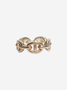 Hermes Silver Chaine d'ancre Enchainee ring