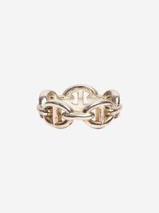 Hermes Silver Chaine d'ancre Enchainee ring