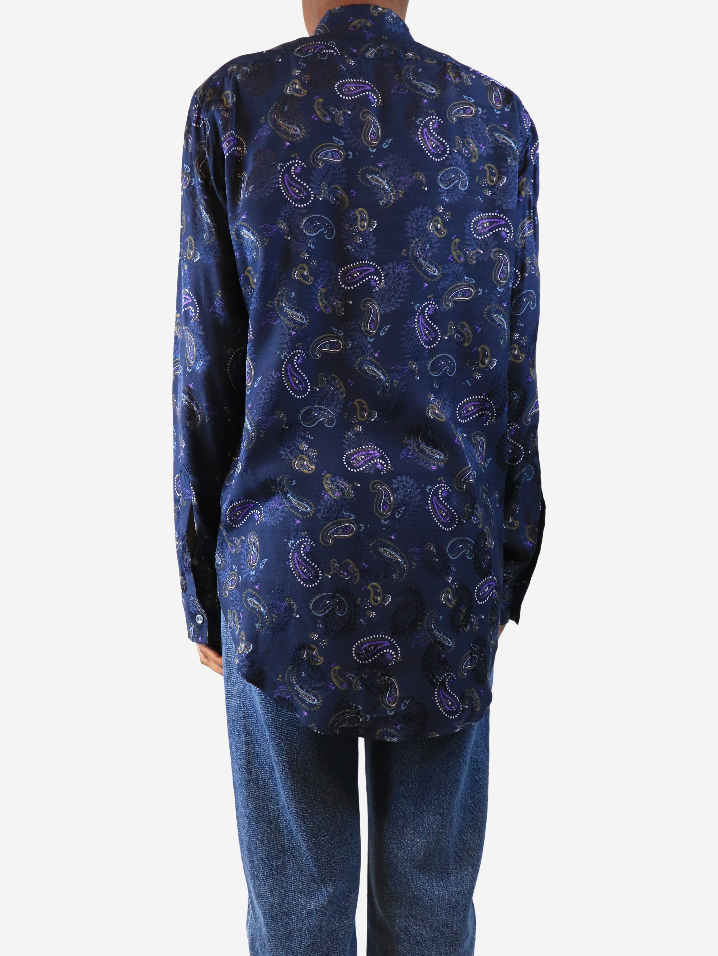 Dark blue paisley shirt - size UK 6 Tops Acne Studios 