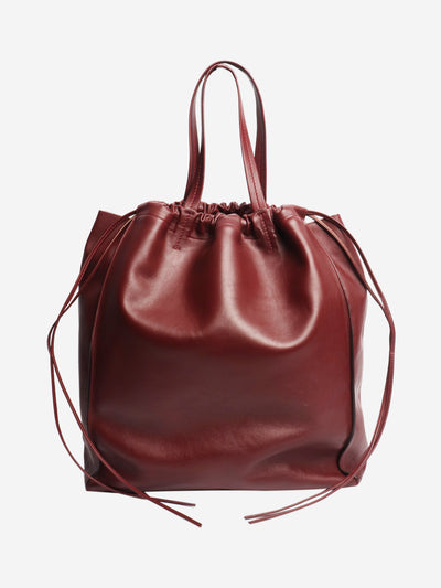 Burgundy Coulisse leather tote bag Tote Bags Celine 