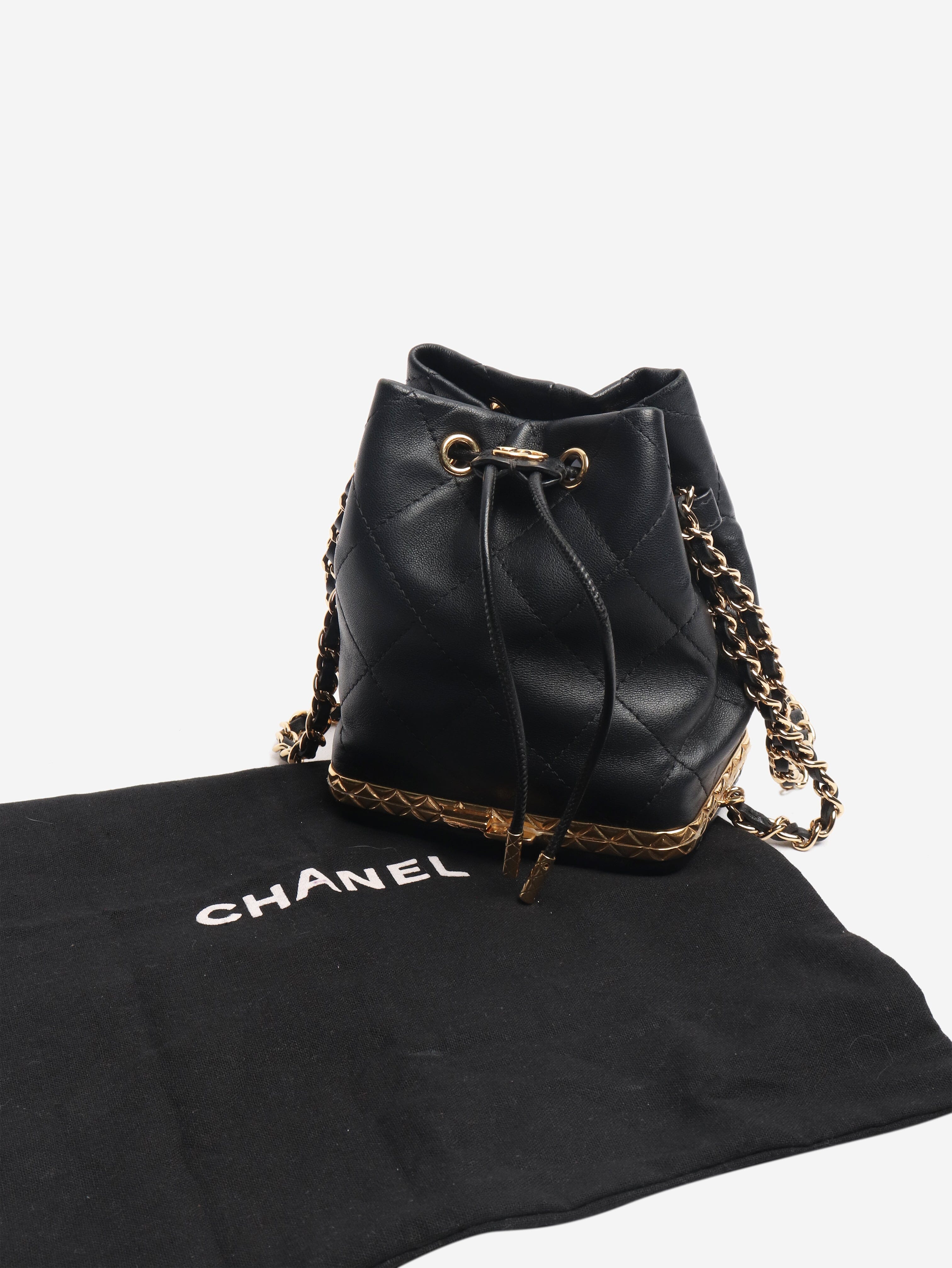 Black 2022 mini drawstring bucket bag Cross-body bags Chanel 