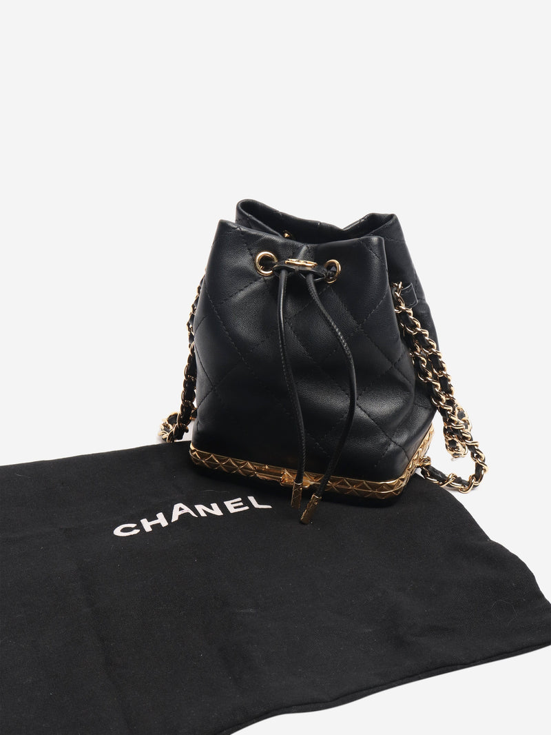 Black 2022 mini drawstring bucket bag Cross-body bags Chanel 