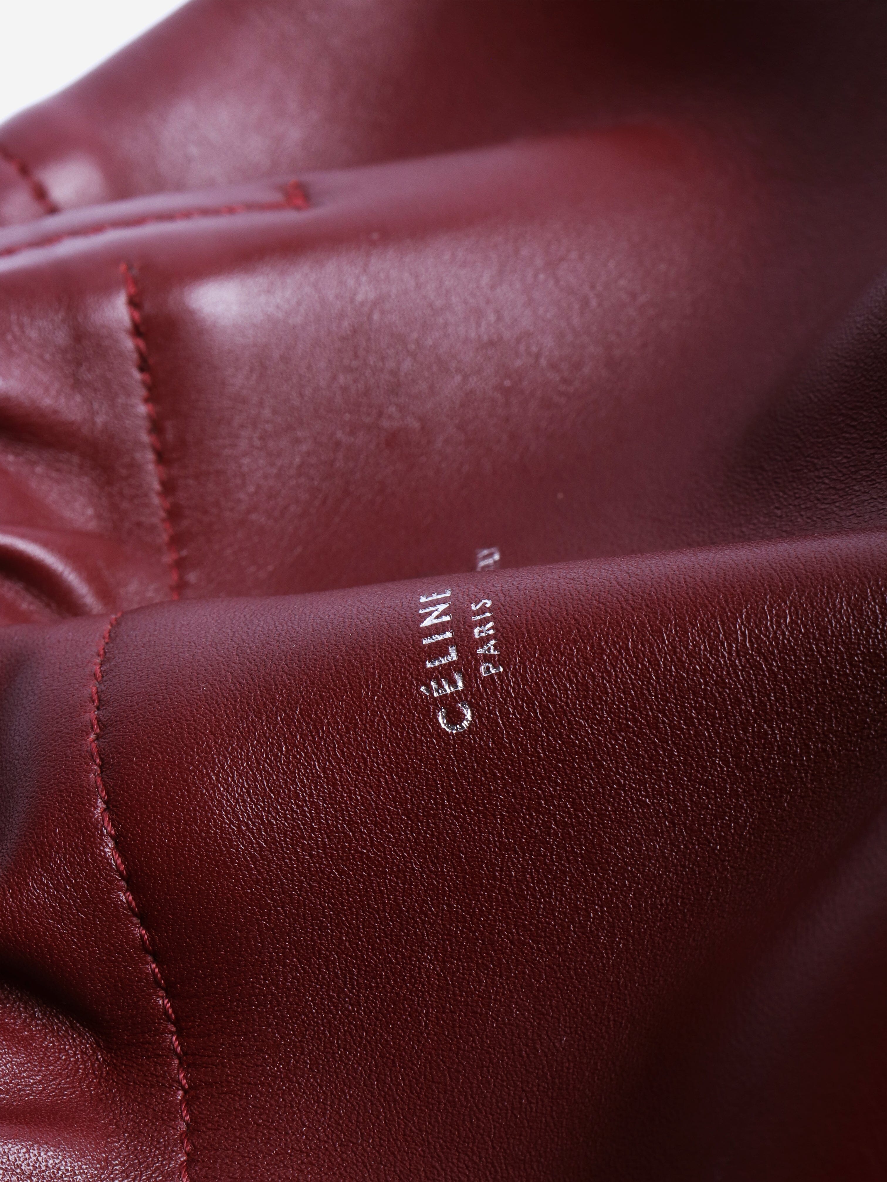 Burgundy Coulisse leather tote bag Tote Bags Celine 