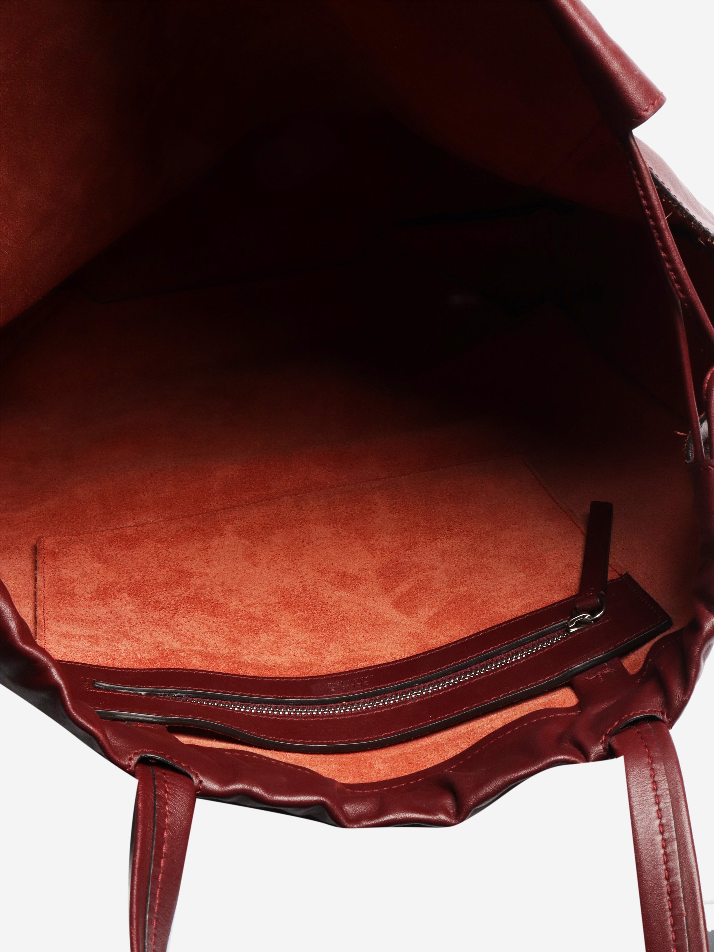 Burgundy Coulisse leather tote bag Tote Bags Celine 