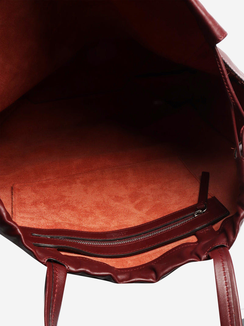Burgundy Coulisse leather tote bag Tote Bags Celine 