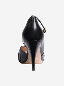 Gucci Black leather peep-toe pumps - size EU 36.5