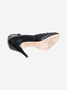 Gucci Black leather peep-toe pumps - size EU 36.5