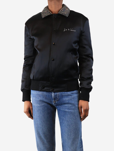 Black je t'aime teddy jacket - size UK 6 Coats & Jackets Saint Laurent 
