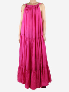 Kalita Pink silk oversized maxi dress - size M