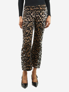 Dolce & Gabbana Leopard-printed flare knit trousers  - size S