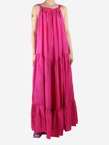 Kalita Pink silk oversized maxi dress - size M