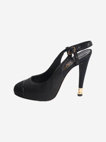 Black leather slingback pumps - size EU 37 Heels Chanel 