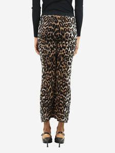 Dolce & Gabbana Leopard-printed flare knit trousers  - size S