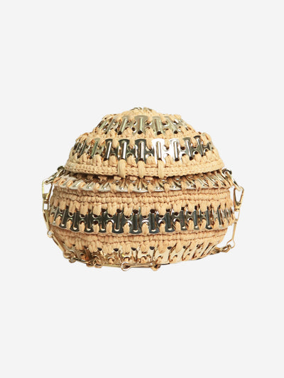 Neutral 1969 embellished raffia sphere bag Top Handle Bags Paco Rabanne 