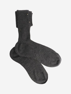 Grey cashmere and silk-blend socks - size M Socks Maria La Rosa 