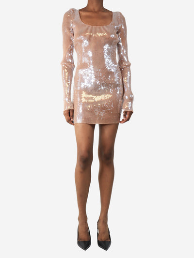 Pink long sleeve sequin mini dress - size M Dresses Alexander Wang 