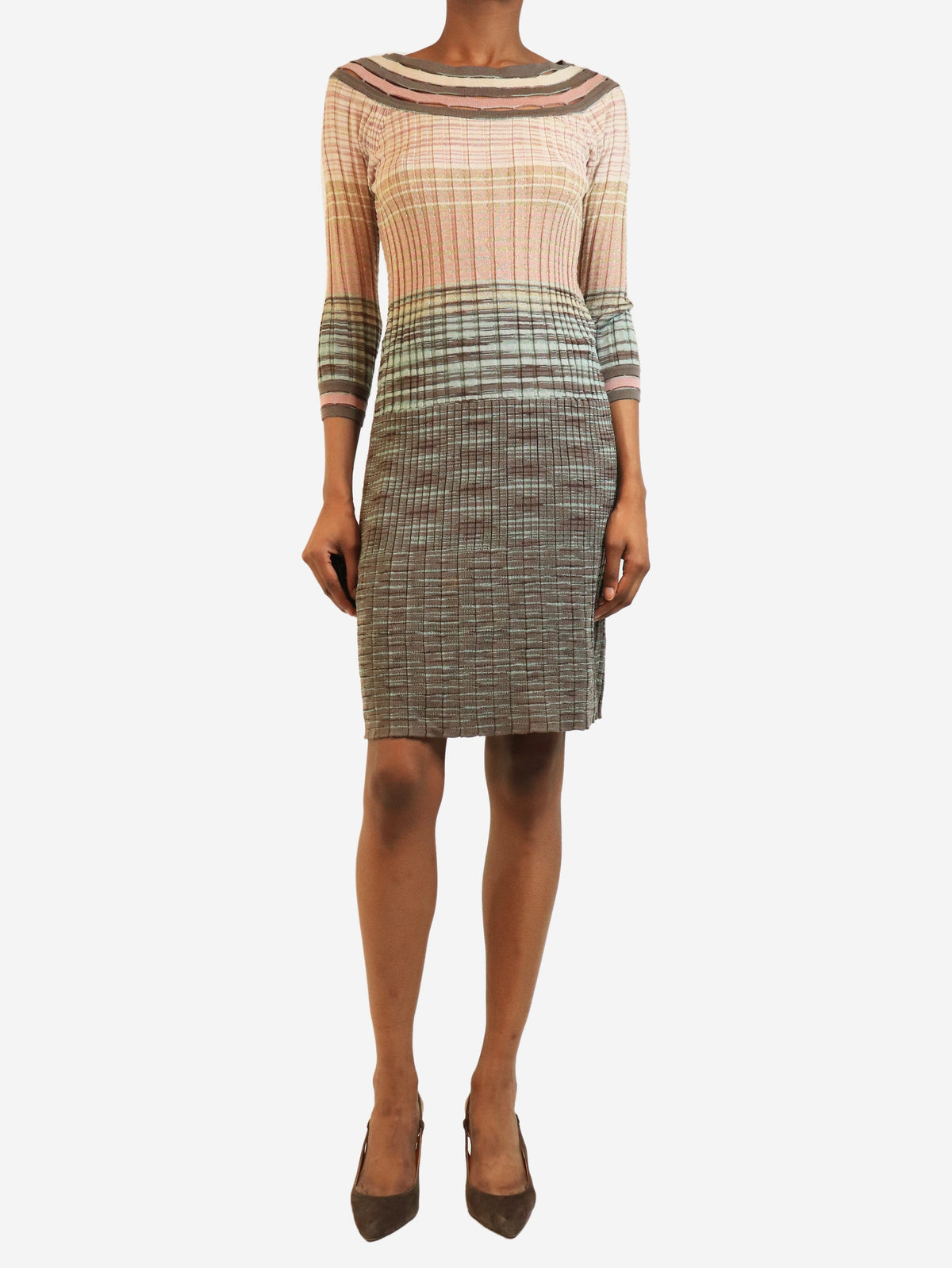 Multicolour Ribbed knit glittery dress - size 8 Dresses Missoni 