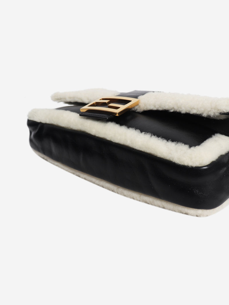 Black Baguette shearling bag