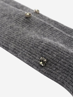 Grey cashmere and silk-blend socks - size M Socks Maria La Rosa 