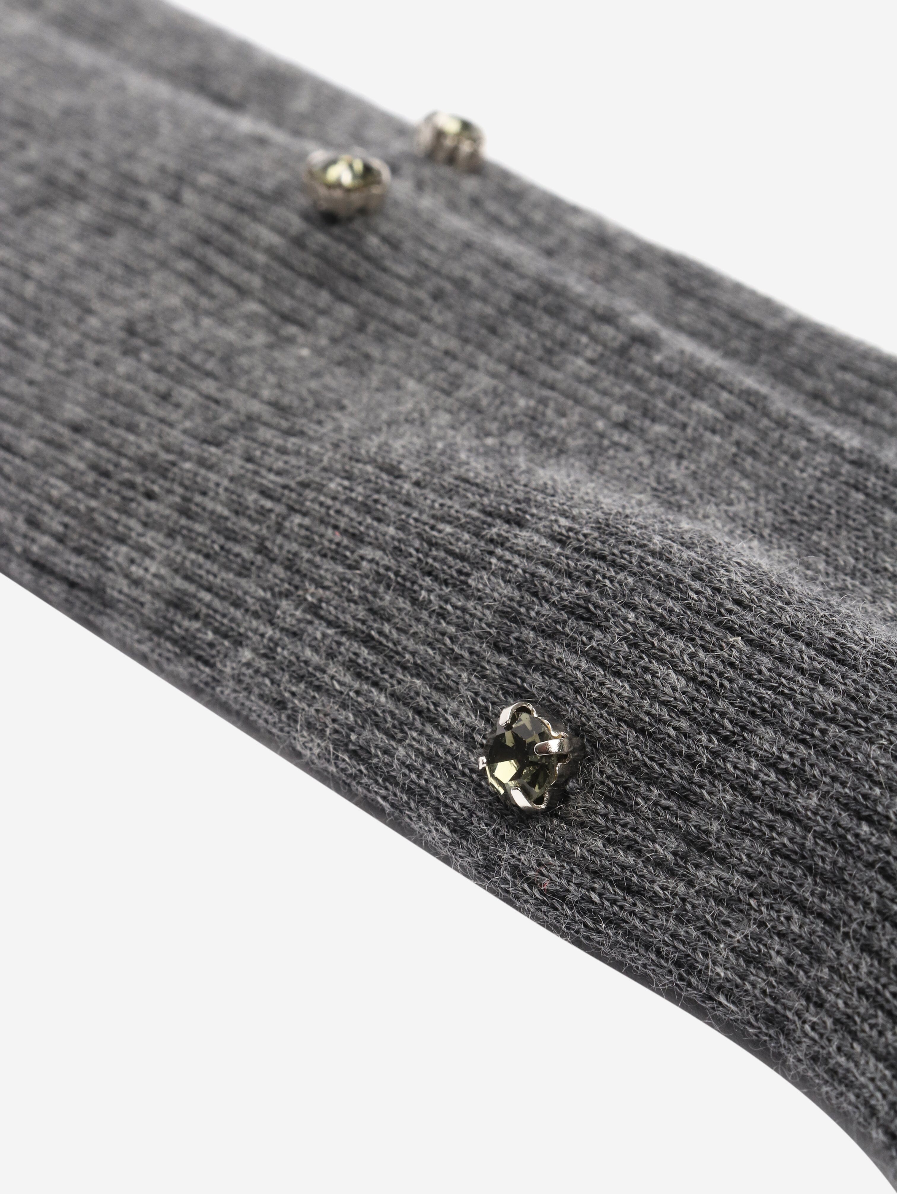 Grey cashmere and silk-blend socks - size M Socks Maria La Rosa 
