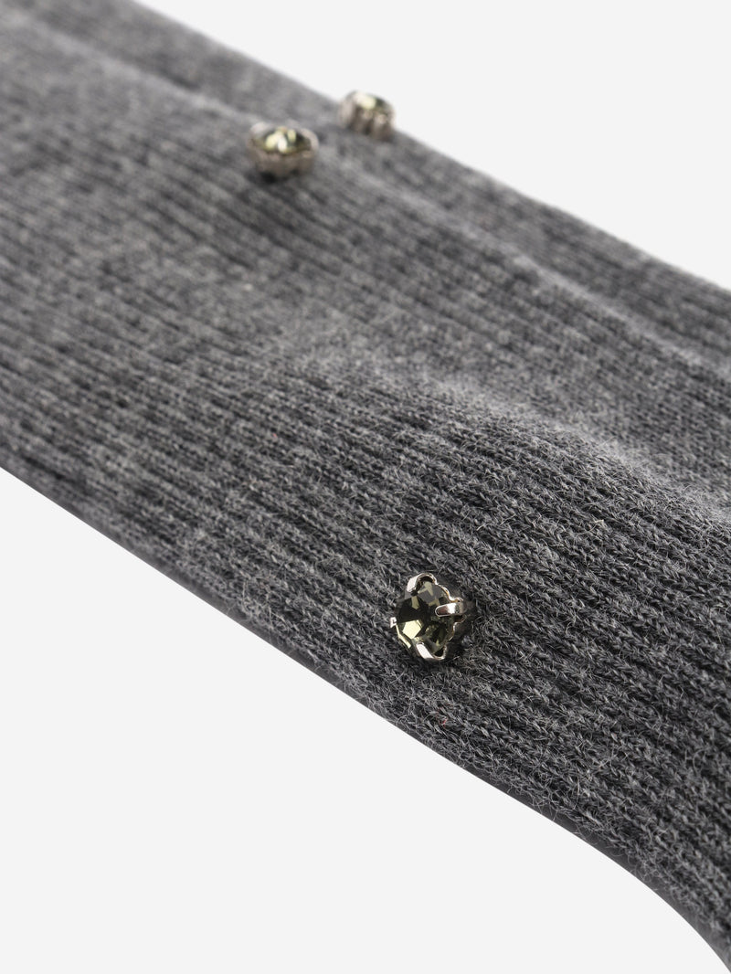 Grey cashmere and silk-blend socks - size M Socks Maria La Rosa 