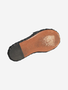 Chloe Black braided sole slides - size EU 38 (UK 5)