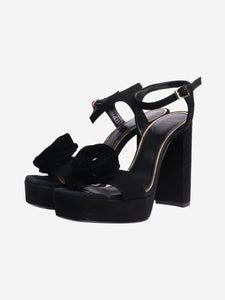 Lanvin Black suede platform sandal heels - size EU 37.5