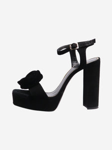 Lanvin Black suede platform sandal heels - size EU 37.5