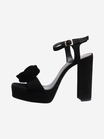 Black suede platform sandal heels - size EU 37.5 Heels Lanvin 