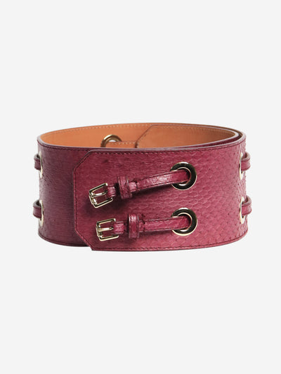Purple snake-effect belt Belts Jimmy Choo 