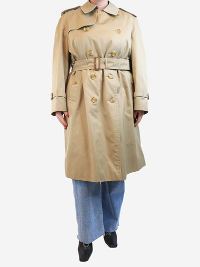 Neutral belted double-layer trench coat - size Coats & Jackets Burberry 