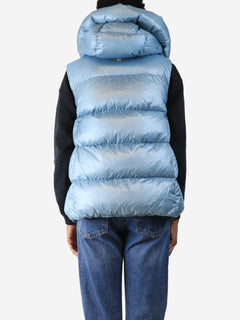 Blue down gilet - size UK 8 Coats & Jackets Moncler 