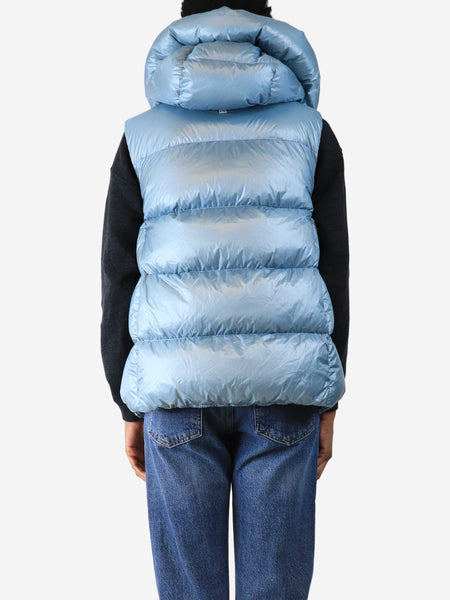 Blue down gilet - size UK 8 alternate image